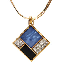 SAINT LAURENT 2000s Diamond shaped Pendant Necklace