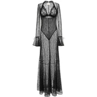 SAINT LAURENT Long-Sleeved Dresses Women's Black