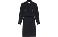 CELINE SS22 Long Sleeved Dress Women's Black