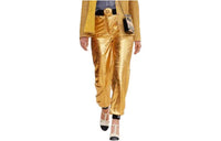 CHANEL Casual Pants Women's Gold