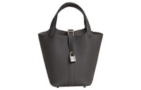 HERMES Picotin Lock Maurice Bullock Leather Basket Bag Bucket Bag Handbag 18 Women's 88 Graphite Graphite