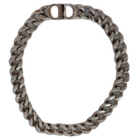 DIOR Metal Necklaces Men's Silver