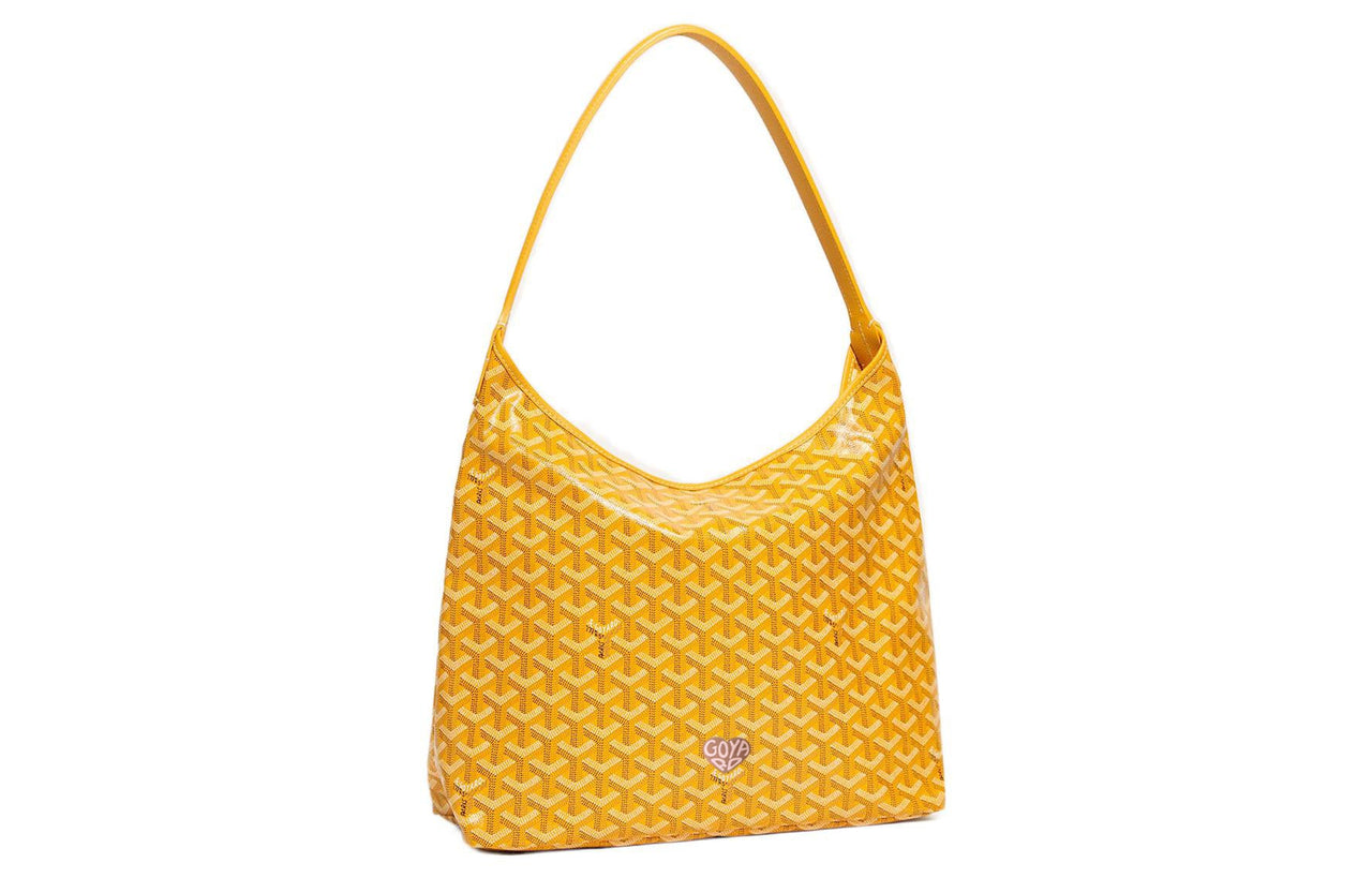 GOYARD Bohème Hobo Canvas With Leather Dogtooth Shoulder Bag Combo Bag Shoulder Bag Women's Yellow/khaki Hearts