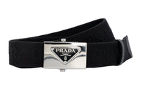 PRADA Belt Men's Black Width 3.6cm
