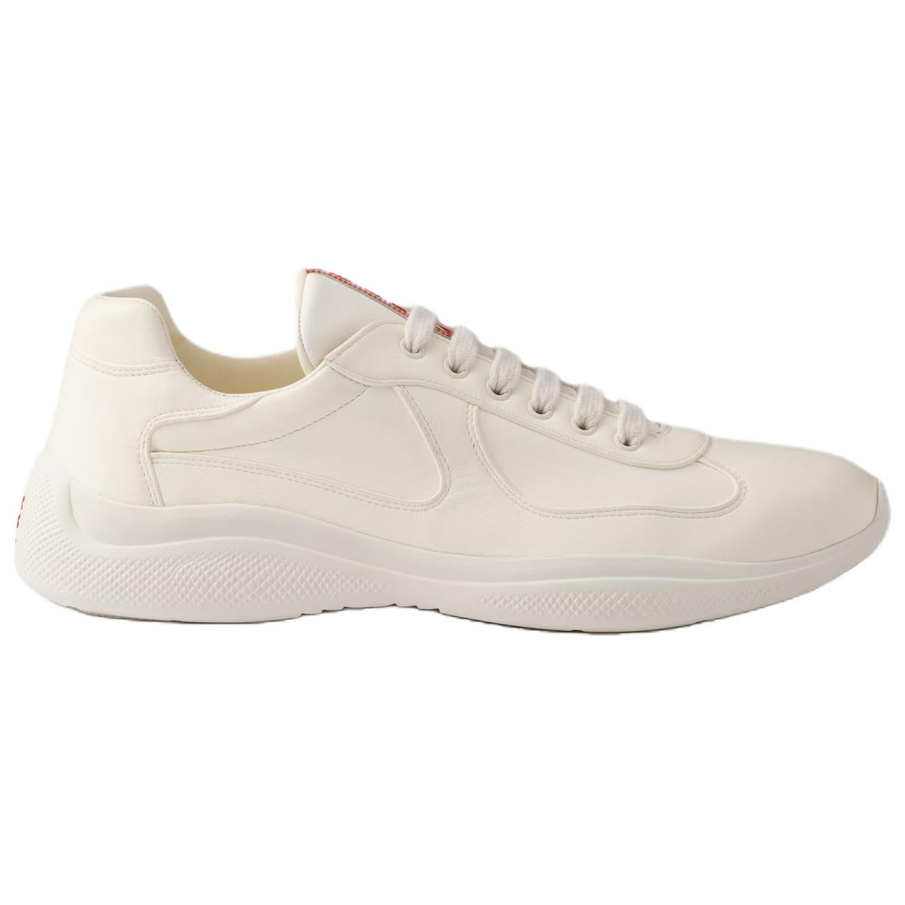 PRADA America's Cup Low Top Casual Shoes Men's Ivory White