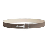 HERMES Calfskin Leather Belts Women's Umber Width: 3.8CM
