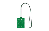 LOUIS VUITTON Cowhide Patchwork Canvas Card Holder Men's Cactus Green