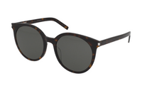 SAINT LAURENT Injection Molded Irregular Shape Sunglasses Women's Brown