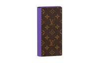 LOUIS VUITTON Brazza Wallet Monogram Macassar Brown/Purple