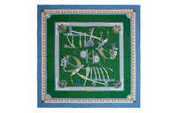 HERMES Silk Scarves Women's Green