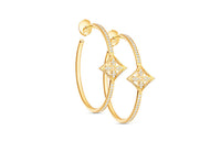 LOUIS VUITTON Idylle Blossom Hoops Yellow Gold And Diamonds