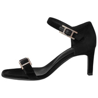 HERMES Judy 70 Strap Sandals 7cm Women's Black