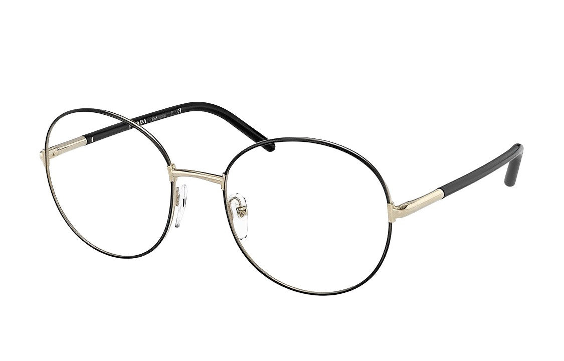 PRADA Alloy Oval Eyeglass Frames Women's Black