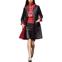 CHANEL 24 New Fall And Winter Arrivals Leather Short Skirts Women's Black Red