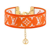 LOUIS VUITTON Canvas Bracelets Unisex Orange