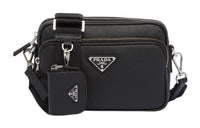PRADA Saffiano Leather Crossbody Bag Shoulder Bag Men's Black