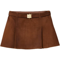 MIU MIU Casual Short Skirts Women's Brandy