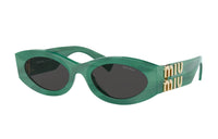 MIU MIU Irregular Shape Sunglasses Women's Green
