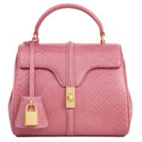 CELINE Snake Leather Shoulder Bag Crossbody Bag Handbag Women's Pink
