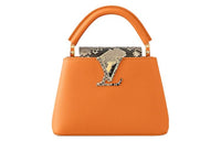 LOUIS VUITTON Capucines Snake Skin Patchwork Capy Sine Women's