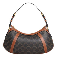 CELINE Cow Leather Hobo Bag, Handbag Women's Tawny