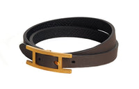 HERMES Wristbands Men's Dark Brown/Black