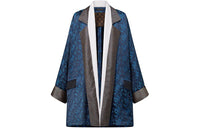 LOUIS VUITTON 1AC3I6 Embroidered Trim Abstract Jacquard Robe Jacket