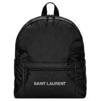 SAINT LAURENT Nuxx Backpack In Nylon Silver/Black