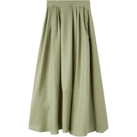 Loro Piana SS24 Casual Long Skirts Women's Matcha Mochi Green