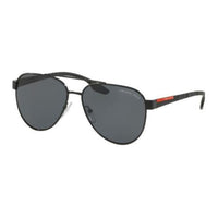 PRADA Acetate Irregular Shape Sunglasses Men's Black