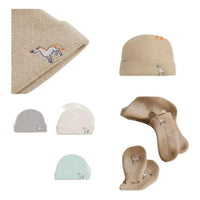 HERMES Knitted Fabric Beanies Kids' Brown