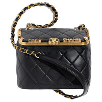 CHANEL 23C Early Spring Lambskin Shoulder Bag Crossbody Bag Regular Women's Black