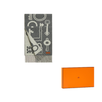 HERMES Cashmere Knit Scarves Unisex Gray