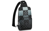 LOUIS VUITTON Sling Bag Avenue Damier Graphite Giant White