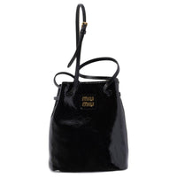 MIU MIU Lambskin Shoulder Bag Women's Black