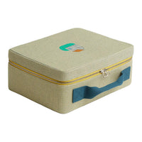 HERMES Les Cabanes Cotton Toiletry Bag Kids' Green