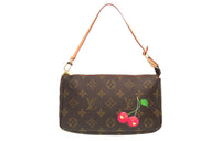 LOUIS VUITTON X Takashi Murakami 2004 Pochette Accessoires Two way Clutch Bag