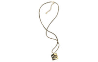 CHANEL Metal Resin Calf Leather Necklaces Women's Gold