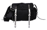 PRADA Nylon Fabric Crossbody Bag Women's Black