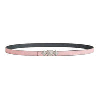 HERMES Calfskin Leather Belts Women's Pink Width 1.3CM
