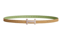 HERMES Leather Belts Women's Light Brown