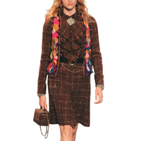 CHANEL FW24 Long-Sleeved Dresses Women's Brown