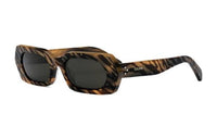 CELINE Celluloid Irregular Shape Sunglasses Women's Brown