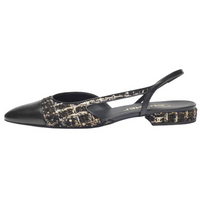 CHANEL 24K Casual Single Shoes Women's Black Gold