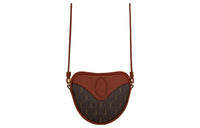 SAINT LAURENT Brass Polyester Coin Purse Crossbody Bag Shoulder Bag Women's Brown