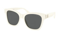 CHANEL Acetate Square Sunglasses Women's White