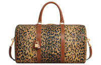 CELINE Artificial Leather One Shoulder Crossbody Portable Travel Bag Medium Size Men's Leopard
