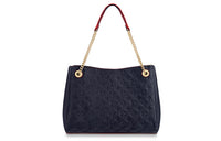 LOUIS VUITTON Cow Leather Shoulder Bag Women's Navy