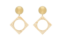 SAINT LAURENT Brass, Resin Earrings Women's Yellow