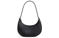CELINE AVA Smooth Cow Leather Dumpling Bag, Shoulder Bag, Handbag Women's Black Silver